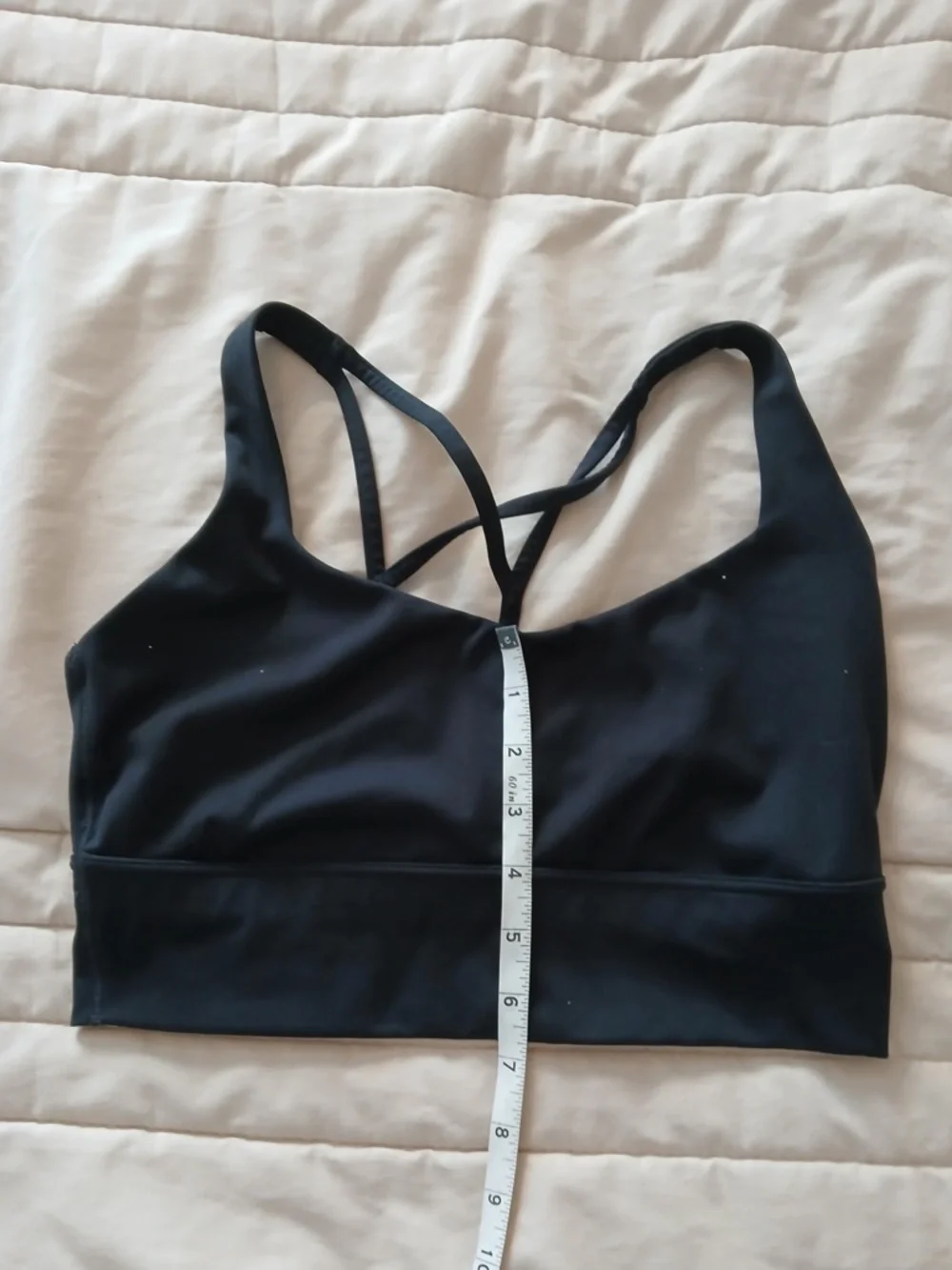 Black Strappy Back Sports Bra -pads not included